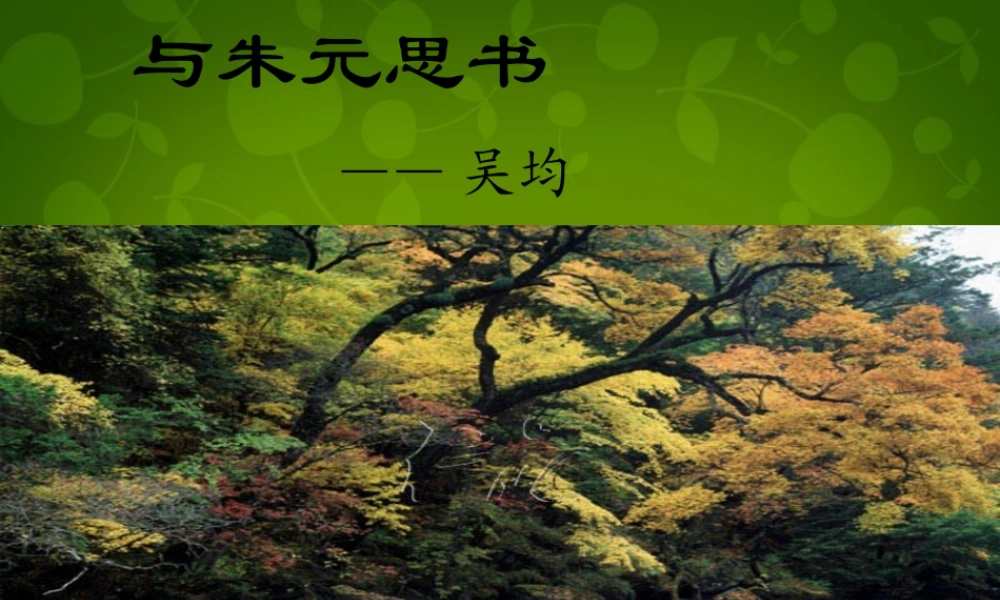 中学八年级语文下册(第21课 与朱元思书)课件 新人教版 课件