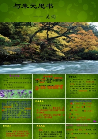 中学八年级语文下册(第21课 与朱元思书)课件 新人教版 课件