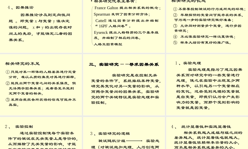 人格研究与测评