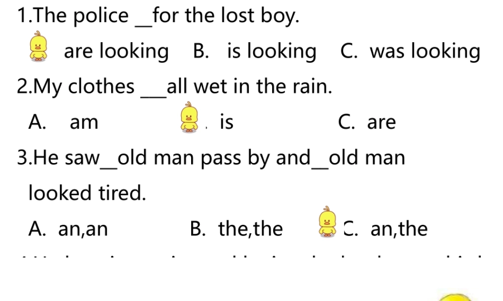 九年级英语选择填空课件
