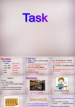 八年级英语下册 Unit 4 A good read task课件 (新版)牛津版 课件