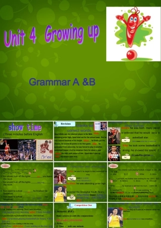 九年级英语上册 Unit 4 Growing Up Grammar课件 (新版)牛津版 课件