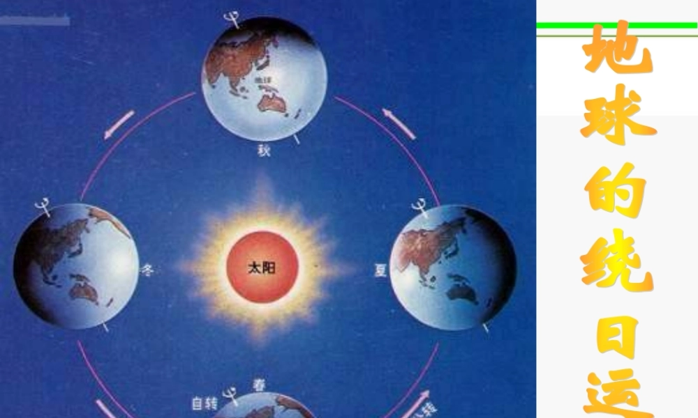 七年级科学下册 第三节地球的绕日运动第二课时课件 浙教版 课件
