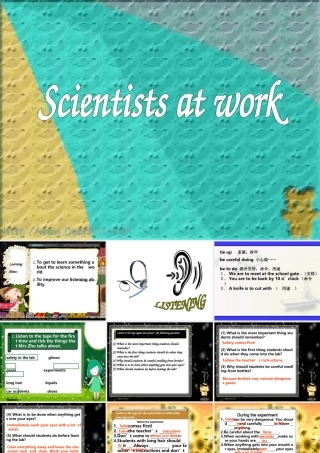 人教版高一英语Scientists at work 课件