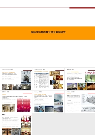 国际成功高档商业物业案例研究