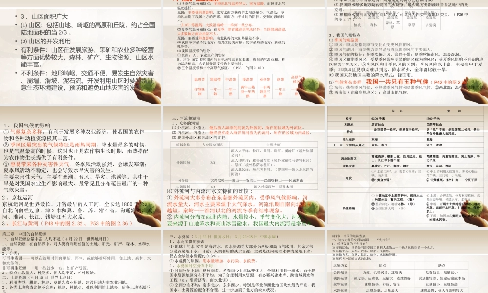 初中地理复习课件自制