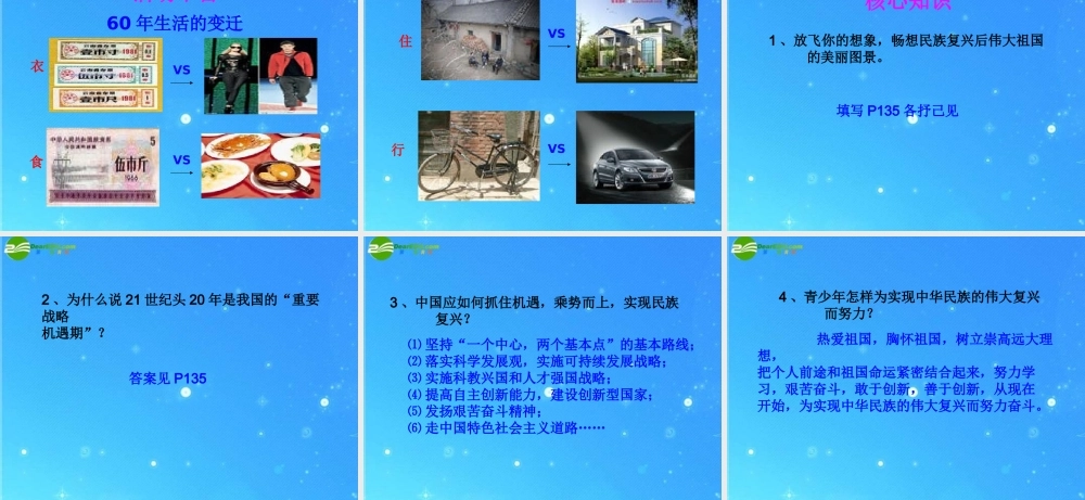 九年级政治 第四单元(展望祖国未来——实现民族复兴)课件