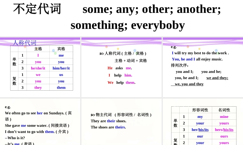 中考复习——代词