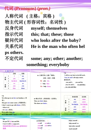 中考复习——代词