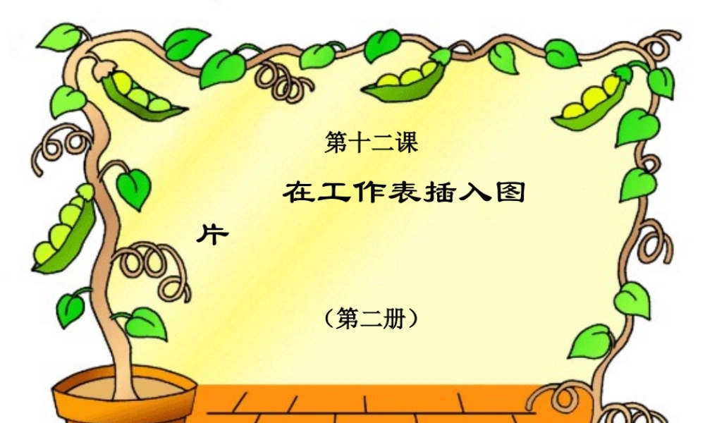 初中信息技术[下学期]在Excel工作表中插入图片课件