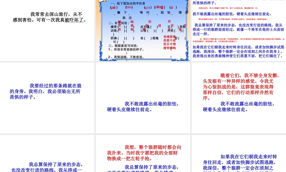 小学语文《向狼借路》教学课件