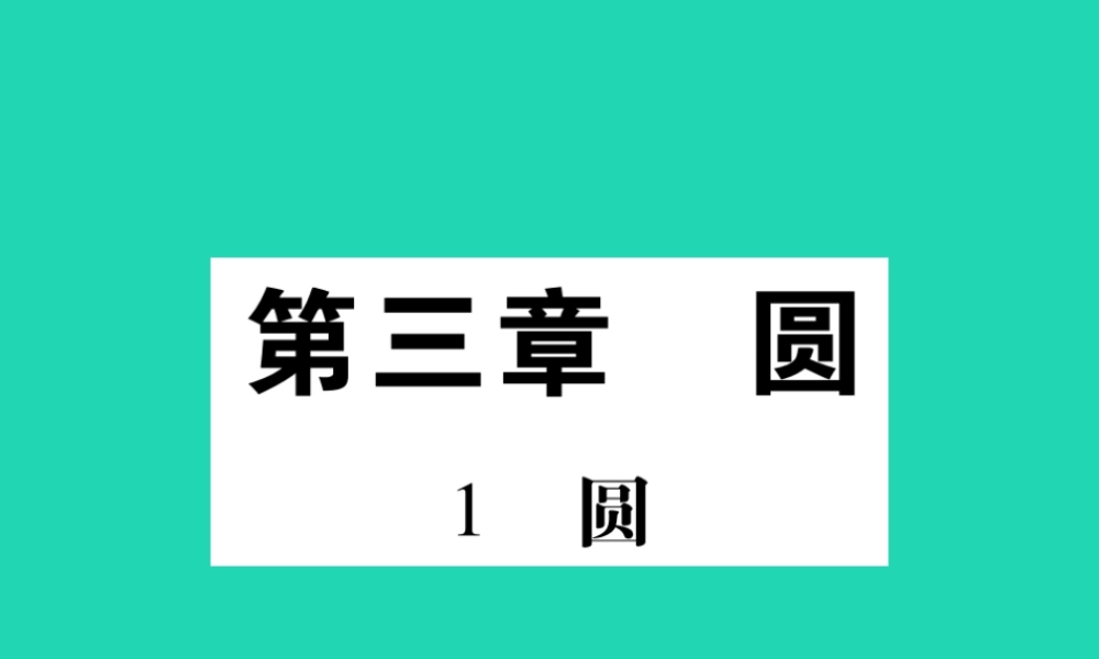 九年级数学下册 第三章(圆)1 圆习题课件 (新版)北师大版 课件
