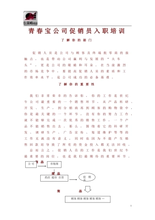 公司促销员入职培训