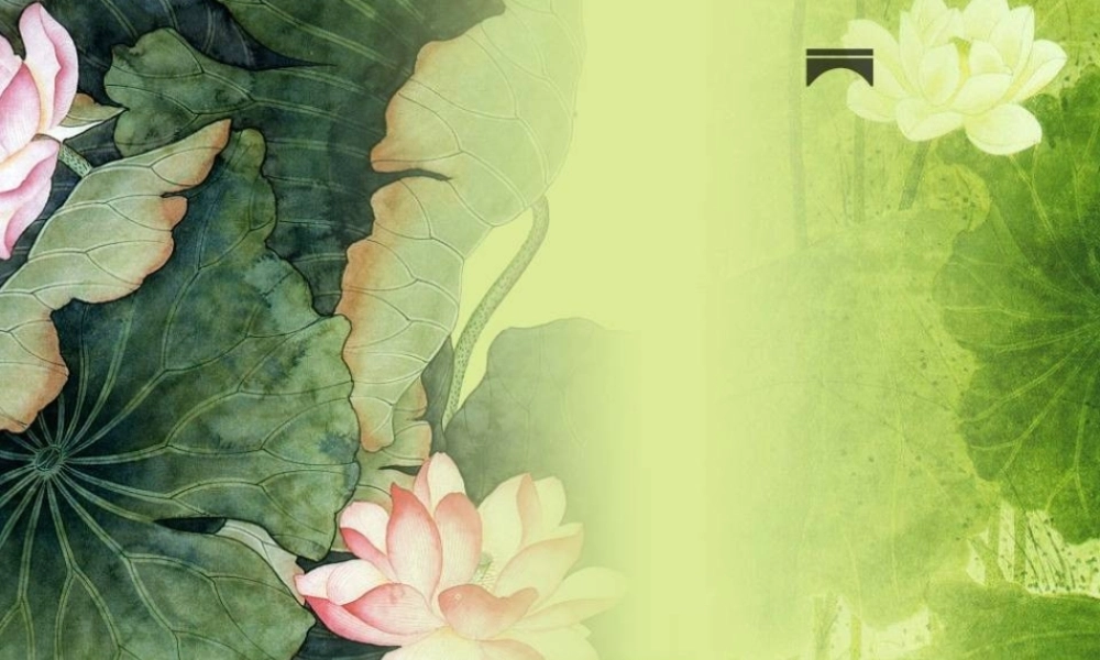 水墨荷花_PPT模板