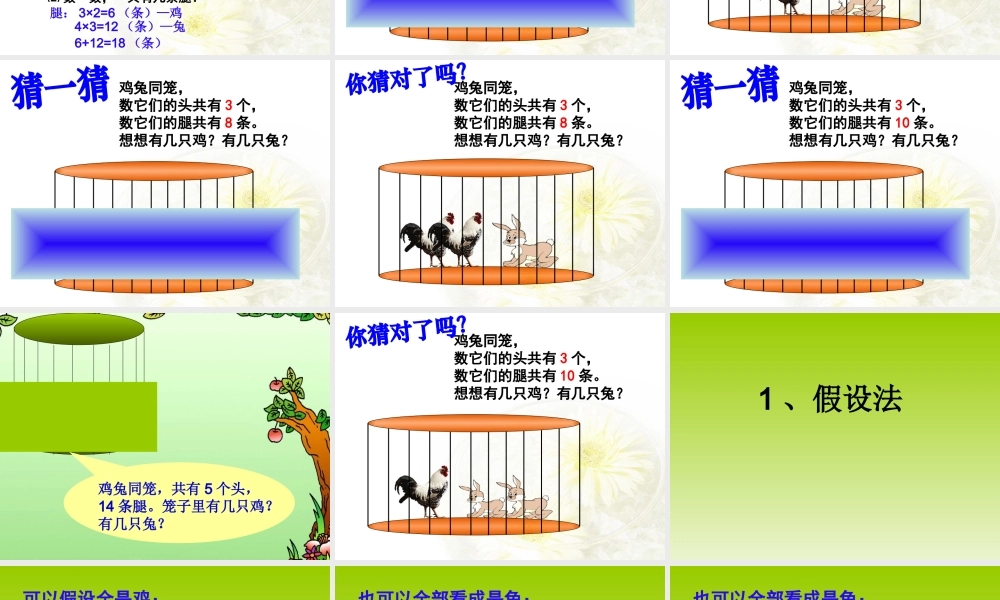 小学鸡兔同笼课件