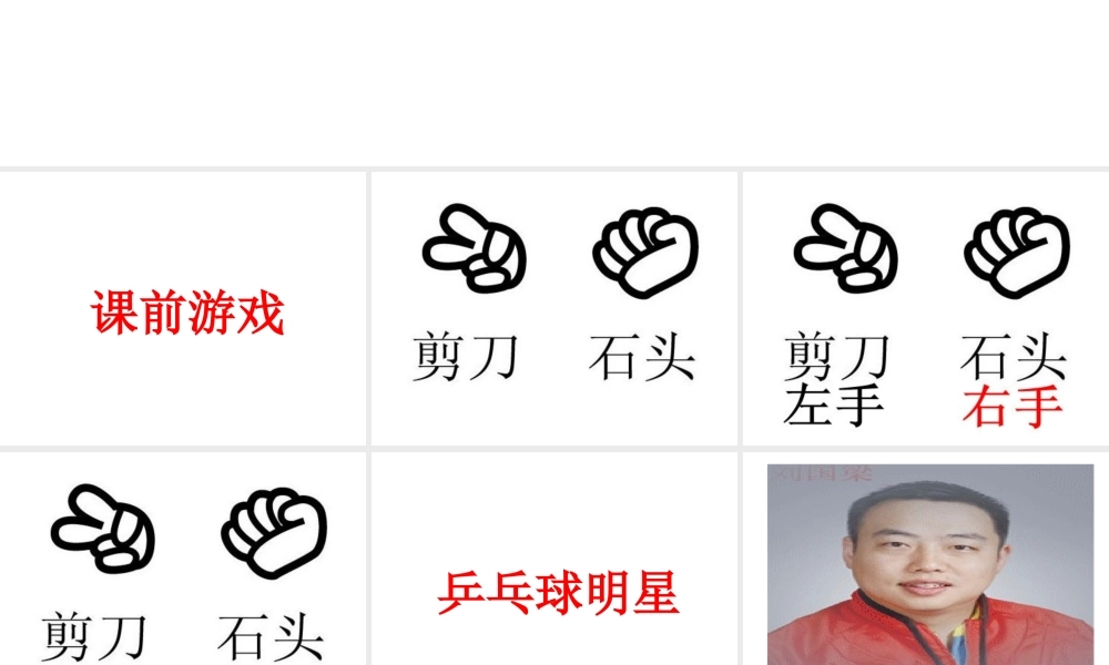 小学体育乒乓球的兴趣课件