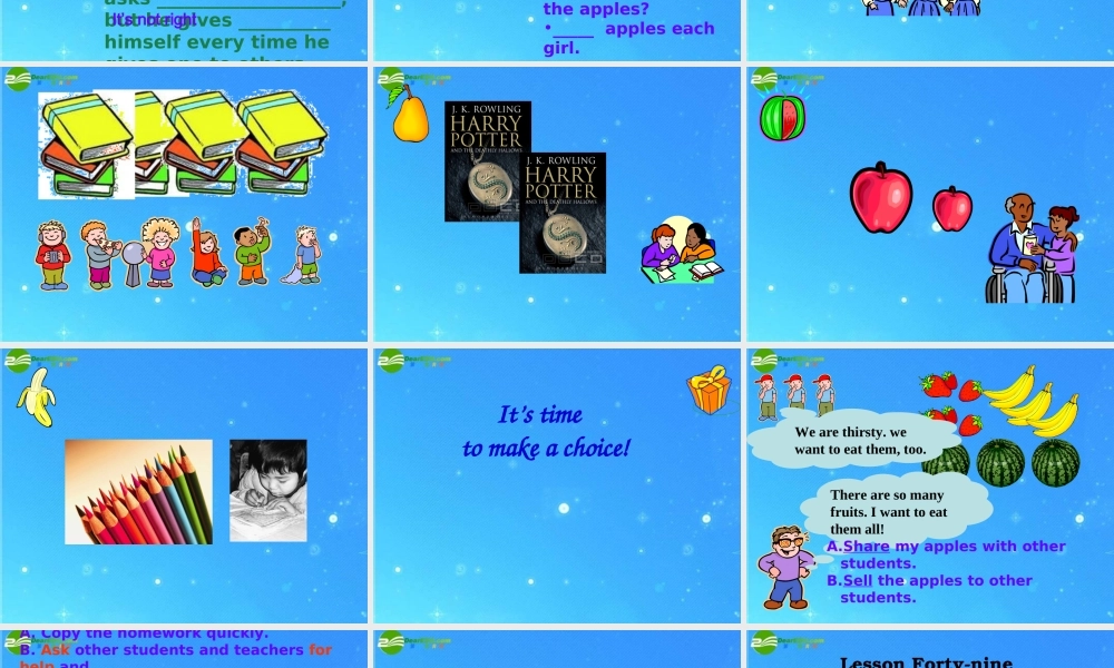 七年级英语上学期 看听学49-50课课件 人教新目标版 课件