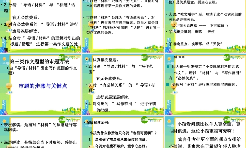 广东省高三语文高考作文备考指引课件