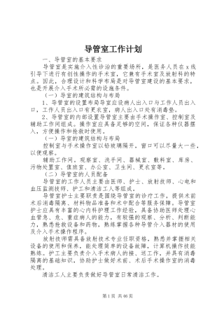 导管室工作计划