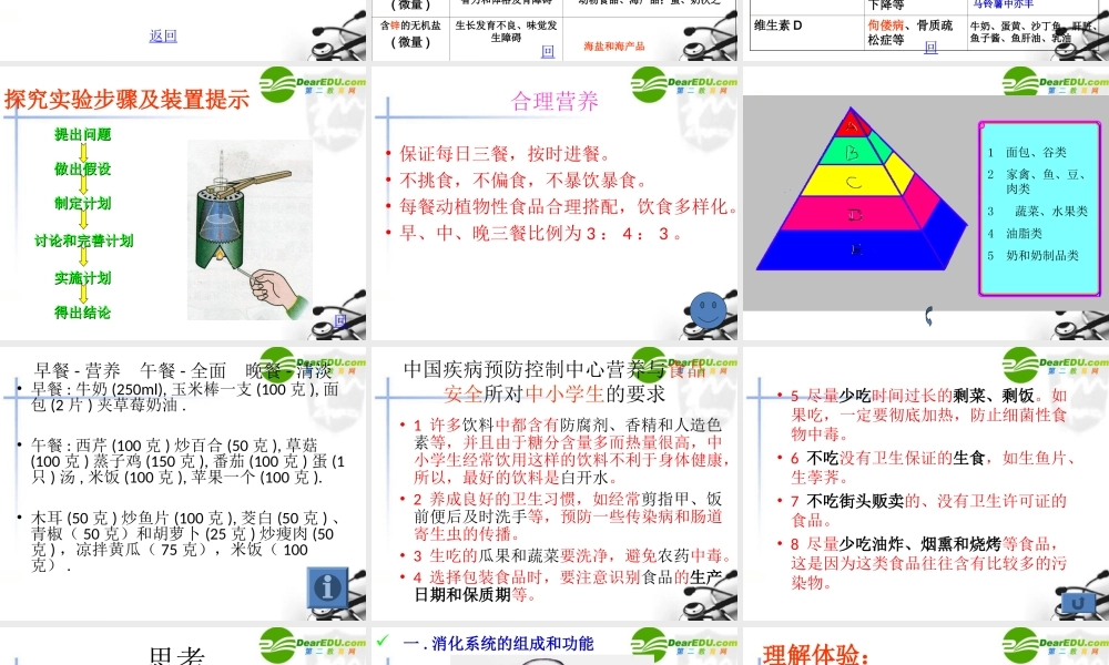 七年级生物下册：第2章_人体的营养(复习课件)人教版