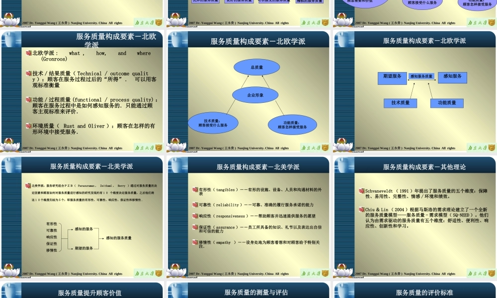 chapter12服务质量管理