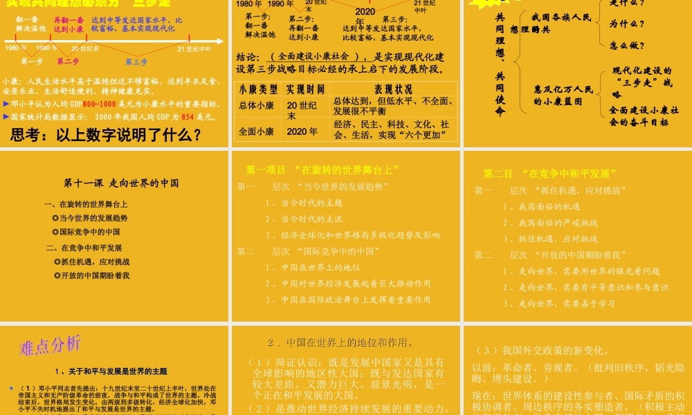 九年级政治 第四单元(我们的未来不是梦) 单元复习课件 鲁教版 课件