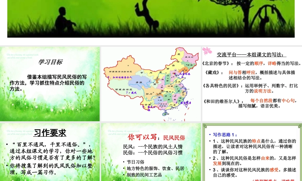 六年级下册口语交际习作二