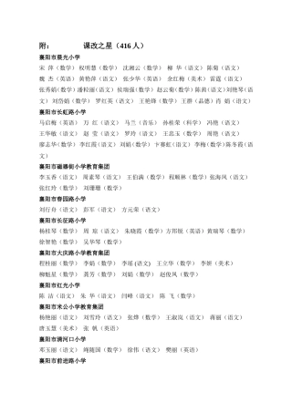 课改之星通报