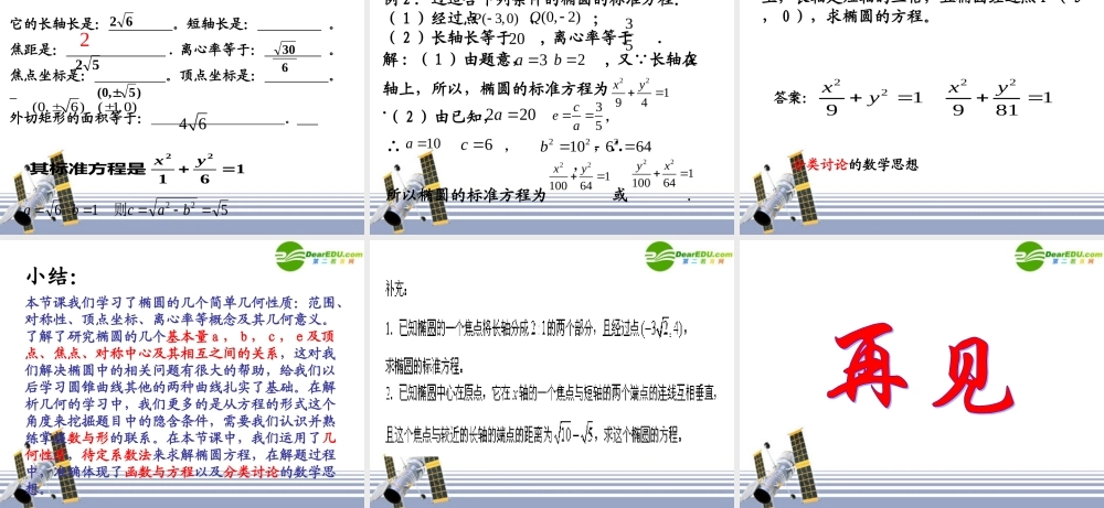 数学：212( 椭圆的几何性质)PPT课件(新人教版选修1-1) 课件