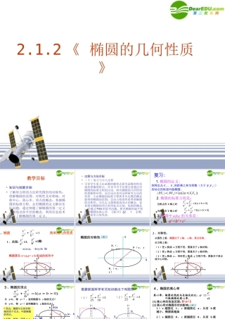 数学：212( 椭圆的几何性质)PPT课件(新人教版选修1-1) 课件