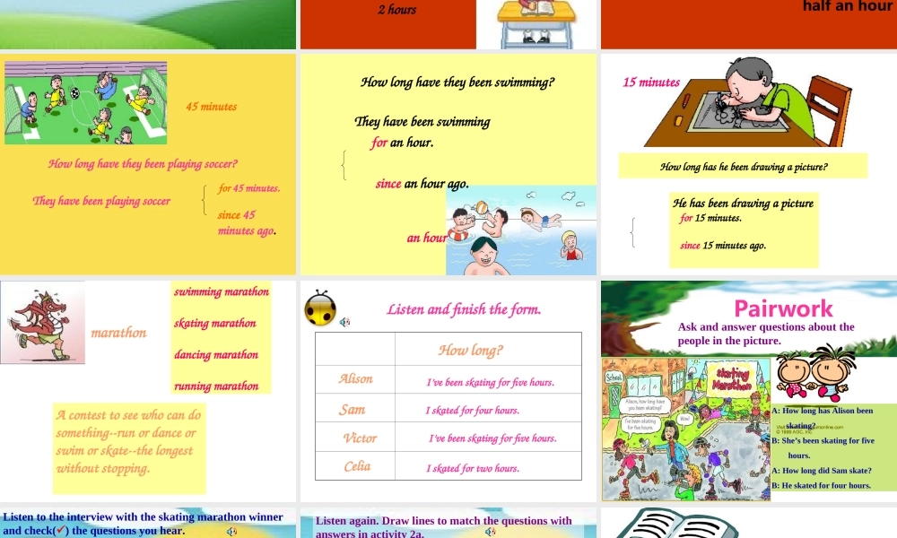 新课标人教版八年级英语下册How long have you been collecting shells ppt2 课件