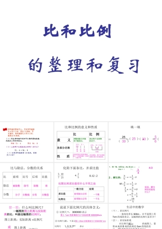 比和比例整理和复习
