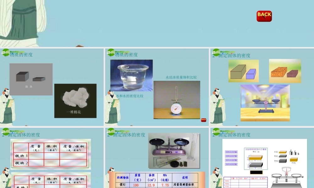 八年级科学上册 第四章第一节密度课件 华东师大版 课件