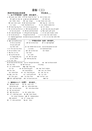 最新英语字母组合发音