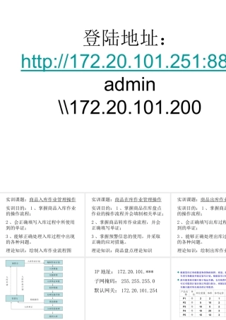 仓储实训报告要求