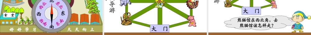 三数人教版小学数学三年级下册课件：一、位置与方向