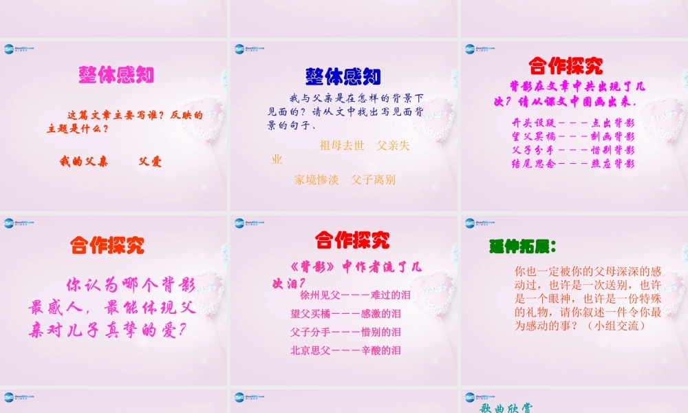 八年级语文上册《背影》课件