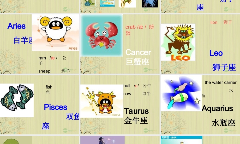 九年级英语上册 Unit 1(star signs)Welcometo the unit课件 牛津译林版 课件