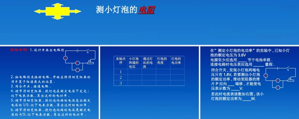 九年级物理 73(灯泡的电功率)课件 教科版 课件