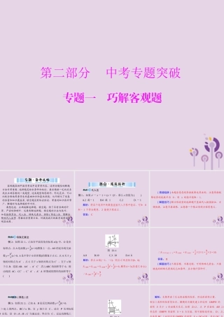 广东省中考数学复习 第二部分 中考专题突破 专题一 巧解客观题课件