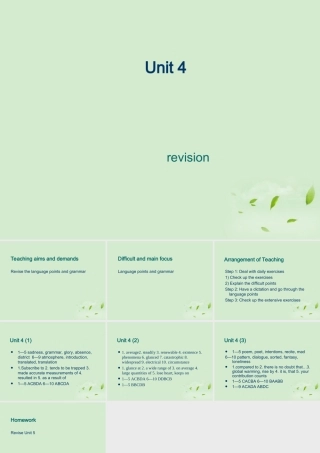 山东省沂水一中高二英语 Unit 4 revision课件(18) 新人教版 课件