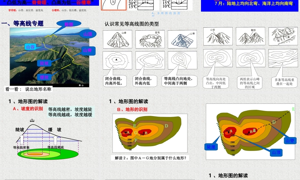 高三地理专题复习：等值线专题
