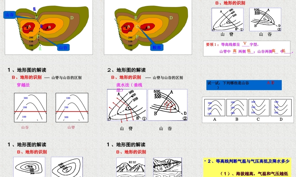 高三地理专题复习：等值线专题