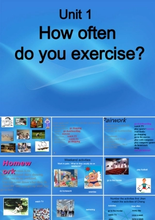 八年级英语上册 Unit1 How often do you exercise课件 人教新课标版 课件