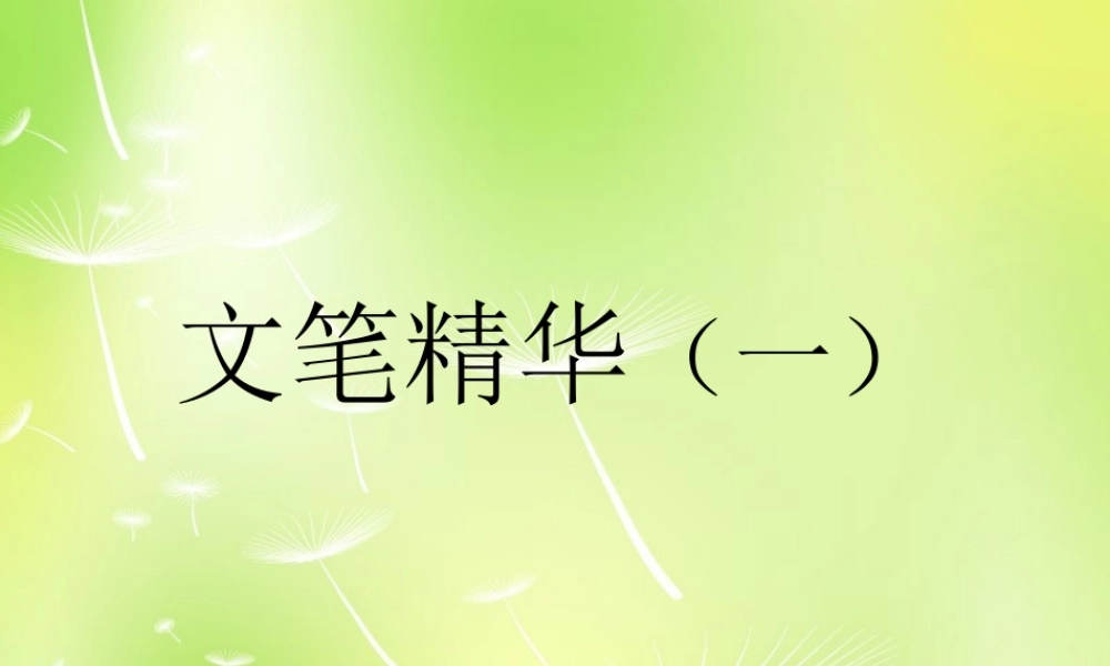 中学七年级语文上册 文笔精华课件 苏教版 课件