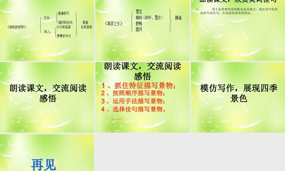 中学七年级语文上册 文笔精华课件 苏教版 课件