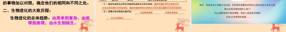 八年级生物下册 第六单元 生物的繁衍和发展 第三章 生物的起源与进化 6.3.2 生物的进化课件(新版)冀教版 课件