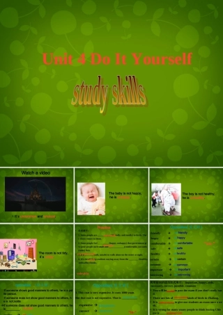 八年级英语上册 Unit 4 Do it yourself study skills课件 (新版)牛津版 课件