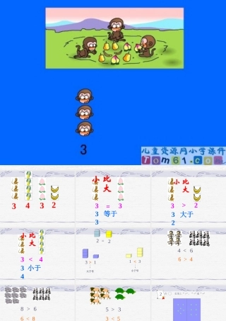 齐娜小学数学PPT课件《比大小》