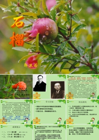 七年级语文下册 第1课(石榴)课件 语文版 课件